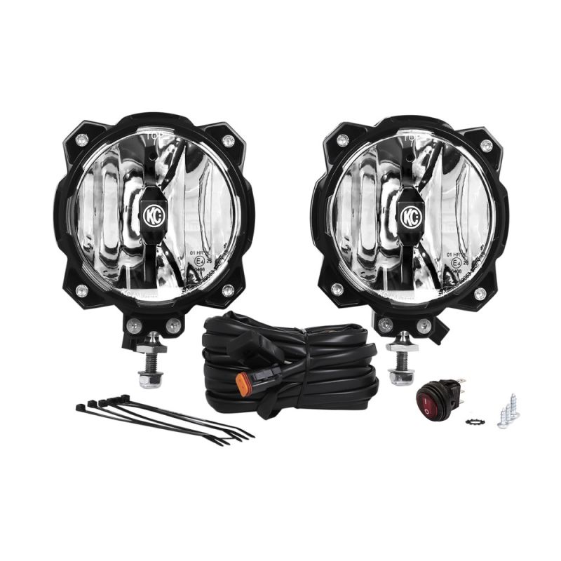 KC 6" Gravity® Pro6 LED - Infinity Ring - 2-Light System- SAE/ECE - 20W Driving Beam