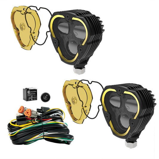 KC FLEX ERA 3 DUAL MODE SAE Fog Light Pods 2-Light Master Kit