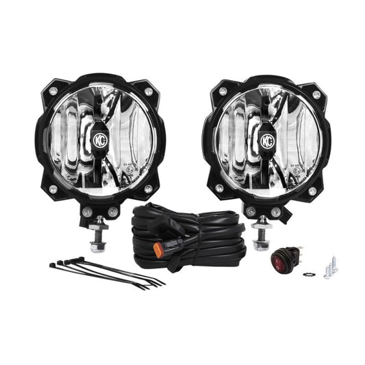KC 6" Gravity® Pro6 LED - Infinity Ring - 2-Light System- SAE/ECE - 20W Driving Beam