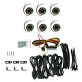KC Cyclone V2 LED 6-Light - Rock Light Kit - Clear - 5W Flood
