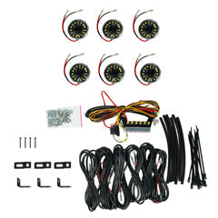 KC Cyclone V2 LED 6-Light - Rock Light Kit - Clear - 5W Flood